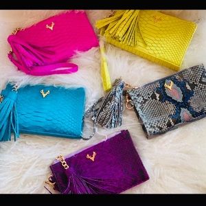 Shop taxidermy one yellow cosmetic bag excellent condition python